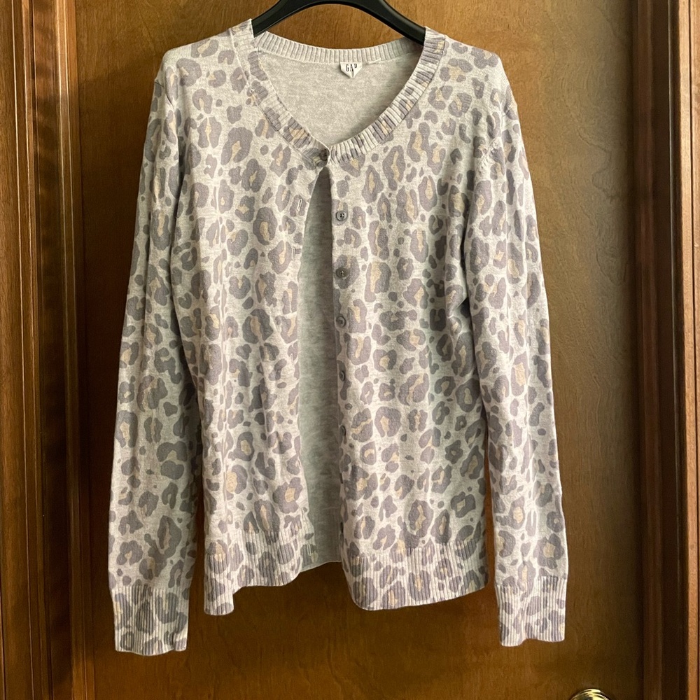 Leopard print GAP cardigan